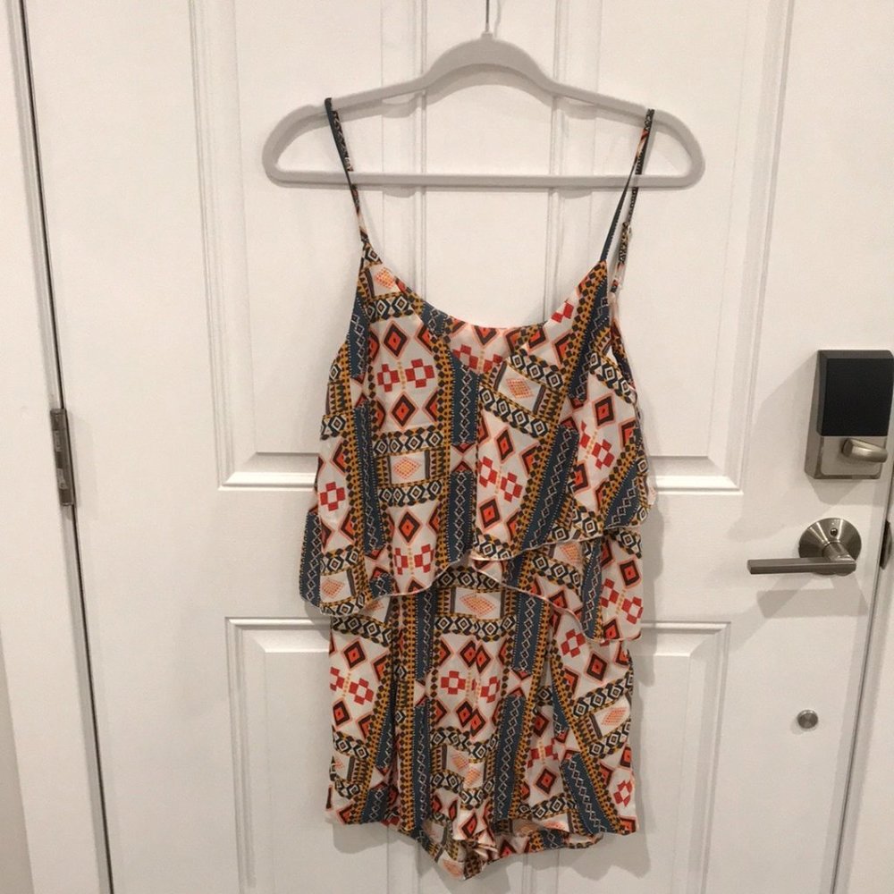 H&M Print Romper with cut out back